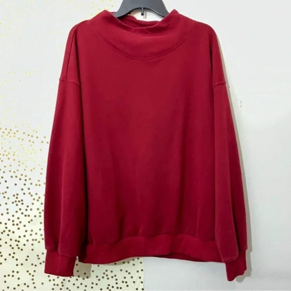 Anrabess Mock Neck Sweater / Maroon / Size Large / GUC
